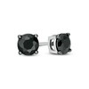 Men's 1.50 CT. T.W. Black Diamond Solitaire Stud Earrings in 10K White Gold (I3)