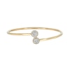 Thumbnail Image 0 of 0.45 CT. T.W. Multi-Diamond Frame Flexible Bangle in Sterling Silver with 14K Gold Plate