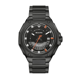 Men's Bulova Marc Anthony Series X Black Diamond Accent Black IP Watch with Tonneau Dial (Model: 98D183)