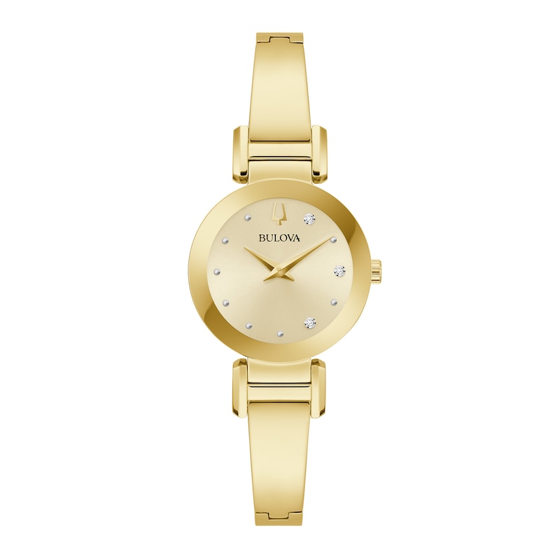 Ladies' Marc Anthony Modern Diamond Accent Gold-Tone Bangle Watch with Champagne Dial (Model: 97P164)