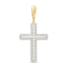 Thumbnail Image 1 of 0.25 CT. T.W. Diamond Frame Cross Necklace Charm in 10K Gold