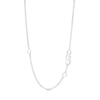 Thumbnail Image 3 of White and Pink Lab-Created Sapphire Outer Edge Teardrop Outline Pendant in Sterling Silver