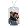 Thumbnail Image 3 of Photo and QR Code Reversible Dog Tag Pendant in Sterling Silver (1 Message and Image)