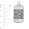 Thumbnail Image 4 of Photo and QR Code Reversible Dog Tag Pendant in Sterling Silver (1 Message and Image)