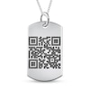 Thumbnail Image 1 of Photo and QR Code Reversible Dog Tag Pendant in Sterling Silver (1 Message and Image)