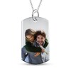 Thumbnail Image 3 of Photo and QR Code Reversible Dog Tag Pendant in Sterling Silver (1 Message and Image)