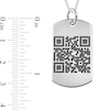 Thumbnail Image 4 of Photo and QR Code Reversible Dog Tag Pendant in Sterling Silver (1 Message and Image)