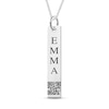 Thumbnail Image 0 of QR Code Engravable Vertical Bar Pendant in Sterling Silver (1 Mesage and Line)
