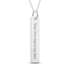 Thumbnail Image 2 of QR Code Engravable Vertical Bar Pendant in Sterling Silver (1 Mesage and Line)