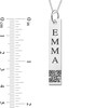 Thumbnail Image 4 of QR Code Engravable Vertical Bar Pendant in Sterling Silver (1 Mesage and Line)