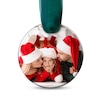 Thumbnail Image 1 of Photo Engravable Christmas Tree Ornament in Sterling Silver with Velvet Ribbon (1 Image and 4 Lines)