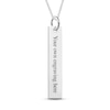 Thumbnail Image 3 of QR Code Engravable Vertical Bar Pendant in Sterling Silver (1 Mesage and Line)