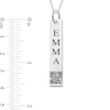 Thumbnail Image 5 of QR Code Engravable Vertical Bar Pendant in Sterling Silver (1 Mesage and Line)