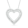 Diamond Accent Double Heart Pendant in Sterling Silver