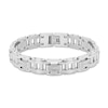 Thumbnail Image 1 of Men's 0.29 CT. T.W. Diamond Link Bracelet in Stainless Steel - 8.62"