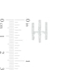Thumbnail Image 3 of 0.25 CT. T.W. Diamond Triple Stem J-Hoop Earrings in Sterling Silver