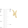 Thumbnail Image 3 of 0.16 CT. T.W. Diamond Double Spike J-Hoop Earrings in 10K Gold