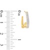 Thumbnail Image 4 of 0.20 CT. T.W. Diamond Double Row J-Hoop Earrings in 10K Gold