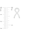 Thumbnail Image 3 of 0.32 CT. T.W. Diamond Loop J-Hoop Earrings in Sterling Silver