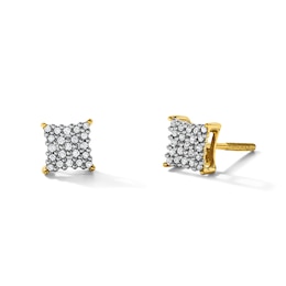 0.08 CT. T.W. Diamond Cluster Stud Earrings in 10K Gold