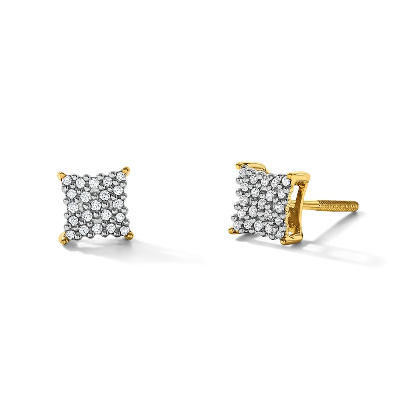 0.08 CT. T.W. Diamond Cluster Stud Earrings in 10K Gold