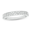 Thumbnail Image 0 of 0.05 CT. T.W. Diamond Mirrored Hearts Vintage-Style Stackable Anniversary Band in 10K White Gold