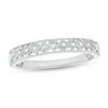 Thumbnail Image 1 of 0.05 CT. T.W. Diamond Mirrored Hearts Vintage-Style Stackable Anniversary Band in 10K White Gold