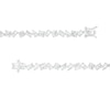 Thumbnail Image 3 of Multi-Shaped White Lab-Created Sapphire Alternating Line Bracelet in Sterling Silver - 7.25"