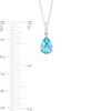 Pear-Shaped Swiss Blue Topaz Solitaire with Rope-Textured Bail Pendant in Sterling Silver and 10K Gold