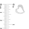 Thumbnail Image 3 of Diamond Accent Sideways Heart Outline Stud Earrings in Sterling Silver