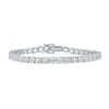 Thumbnail Image 1 of Men's 5.0mm White Lab-Created Sapphire Tennis Bracelet in Sterling Silver - 8.5"