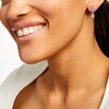 Thumbnail Image 2 of 0.25 CT. T.W. Baguette and Round Diamond Open Teardrop Frame Double Drop Earrings in 10K White Gold