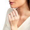 Thumbnail Image 2 of 6.0mm Cushion-Cut Aquamarine and 0.23 CT. T.W. Diamond Square-Shaped Frame Ring in 10K White Gold