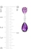 Thumbnail Image 3 of Pear-Shaped Amethyst, Lavender Quartz and White Topaz Drop Earrings in Sterling Silver