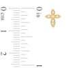 Thumbnail Image 2 of 0.04 CT. T.W. Diamond Point-Ends Vintage-Style Cross Stud Earrings in 10K Gold