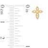 Thumbnail Image 3 of 0.04 CT. T.W. Diamond Point-Ends Vintage-Style Cross Stud Earrings in 10K Gold