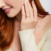 Thumbnail Image 2 of 0.32 CT. T.W. Quad Princess-Cut Diamond Leaf-Sides Engagement Ring in 10K Gold