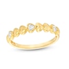 Thumbnail Image 0 of Diamond Accent Alternating Puff Heart Anniversary Band in 10K Gold