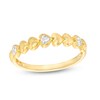 Thumbnail Image 0 of Diamond Accent Alternating Puff Heart Anniversary Band in 10K Gold