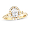 Thumbnail Image 0 of 0.75 CT. T.W. Oval-Shaped Multi-Diamond Frame Engagement Ring in 10K Gold (I/I2)