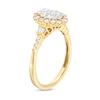 0.75 CT. T.W. Oval-Shaped Multi-Diamond Frame Engagement Ring in 10K Gold (I/I2)