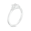 Thumbnail Image 2 of 0.32 CT. T.W. Quad Princess-Cut Diamond Leaf-Sides Engagement Ring in 10K White Gold