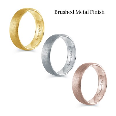 Men's 5.5mm Engravable Euro Comfort Fit Wedding Band in 14K Gold (1 Line