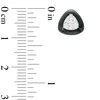 0.23 CT. T.W. Triangular Multi-Diamond Black Enamel Frame Stud Earrings in Sterling Silver with 14K Rose Gold Plate