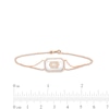 Thumbnail Image 4 of 0.20 CT. T.W. Baguette Diamond Octagonal Frame White Enamel Bracelet in Sterling Silver with 14K Rose Gold Plate