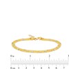Diamond-Cut Bead Chain Triple Strand Bracelet in 18K Gold - 7.0"