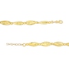 Thumbnail Image 2 of Diamond-Cut Alternating Oval Bead Chain Necklace in 18K Gold - 7.0"