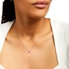 Thumbnail Image 2 of 0.05 CT. T.W. Diamond "X" Necklace in Sterling Silver - 18.2"