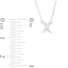 0.05 CT. T.W. Diamond "X" Necklace in Sterling Silver - 18.2"