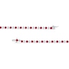 3.5mm Lab-Created Ruby and White Lab-Created Sapphire Alternating Line Bracelet in Sterling Silver - 7.25"